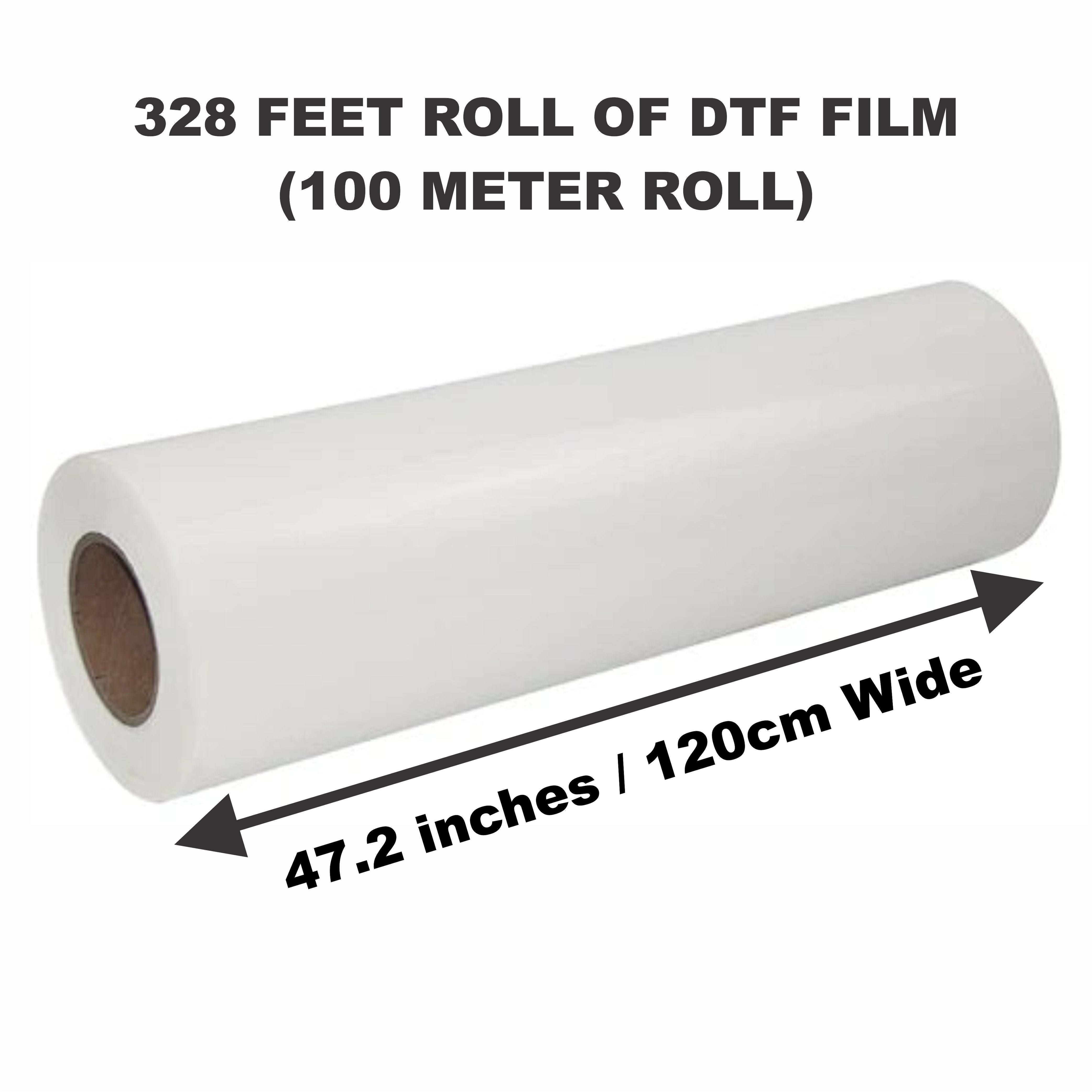 47.2” x 328 Feet Roll Of DTF Film - Double Sided Cold/Warm Peel