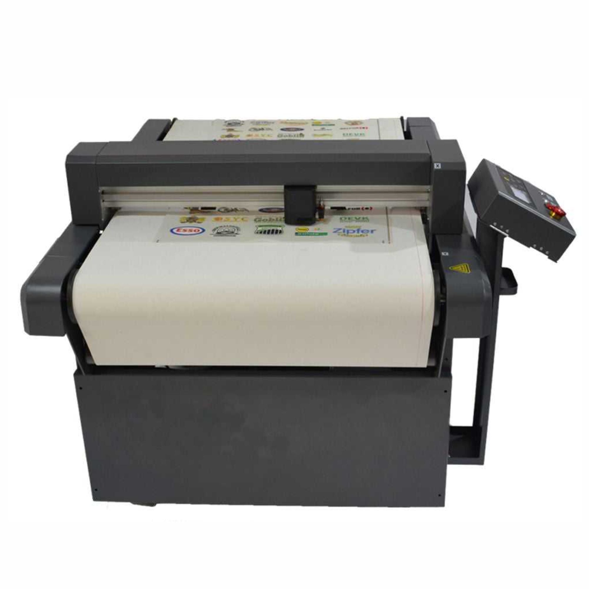 24" x 35" Auto-Fed Flatbed Digital Cutter by Printomize America, designed for precise cutting of DTF printing films.