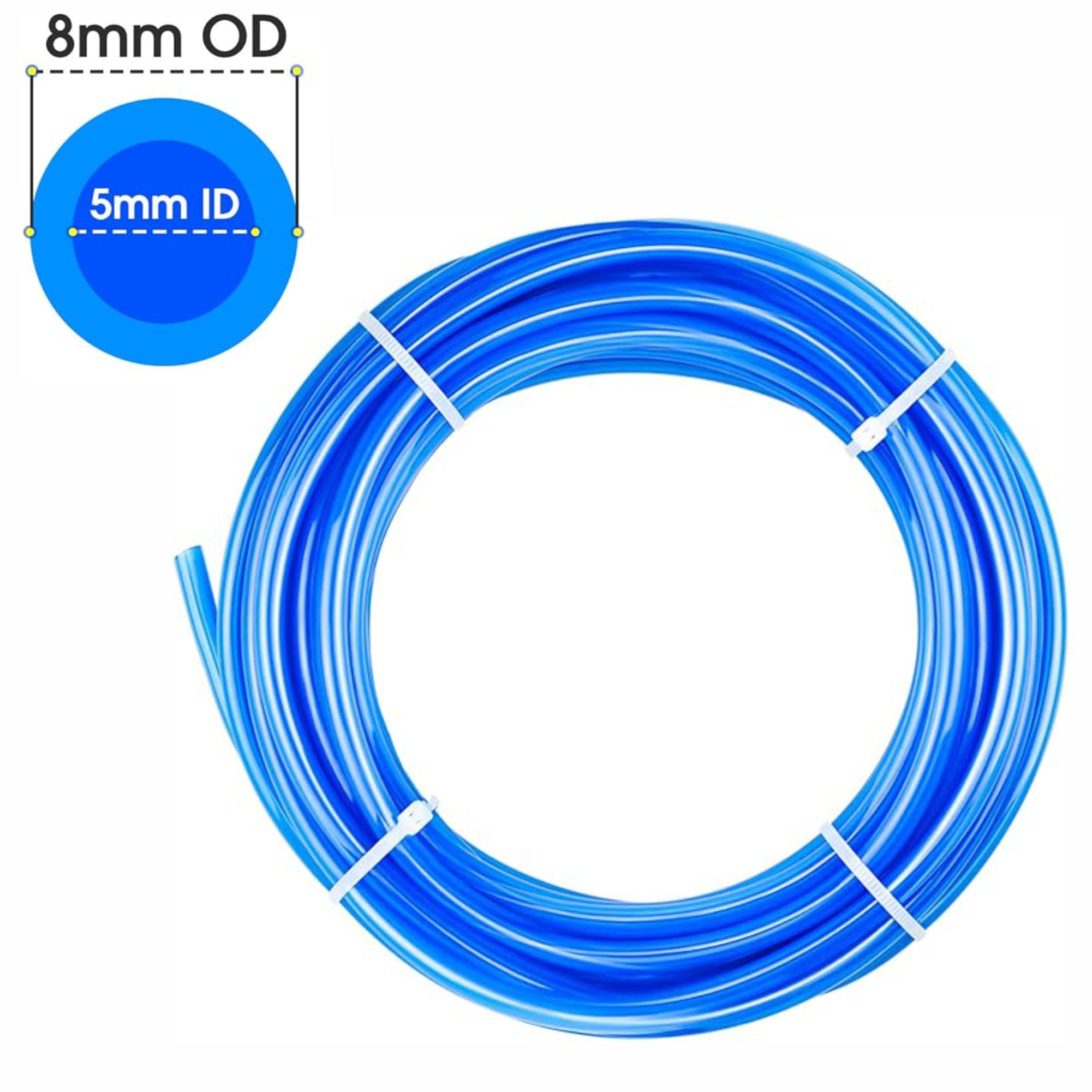 Blue 8mm OD 5mm ID Polyurethane PU Air Hose Tube by MEM, perfect for pressure applications with high flexibility and resilience.