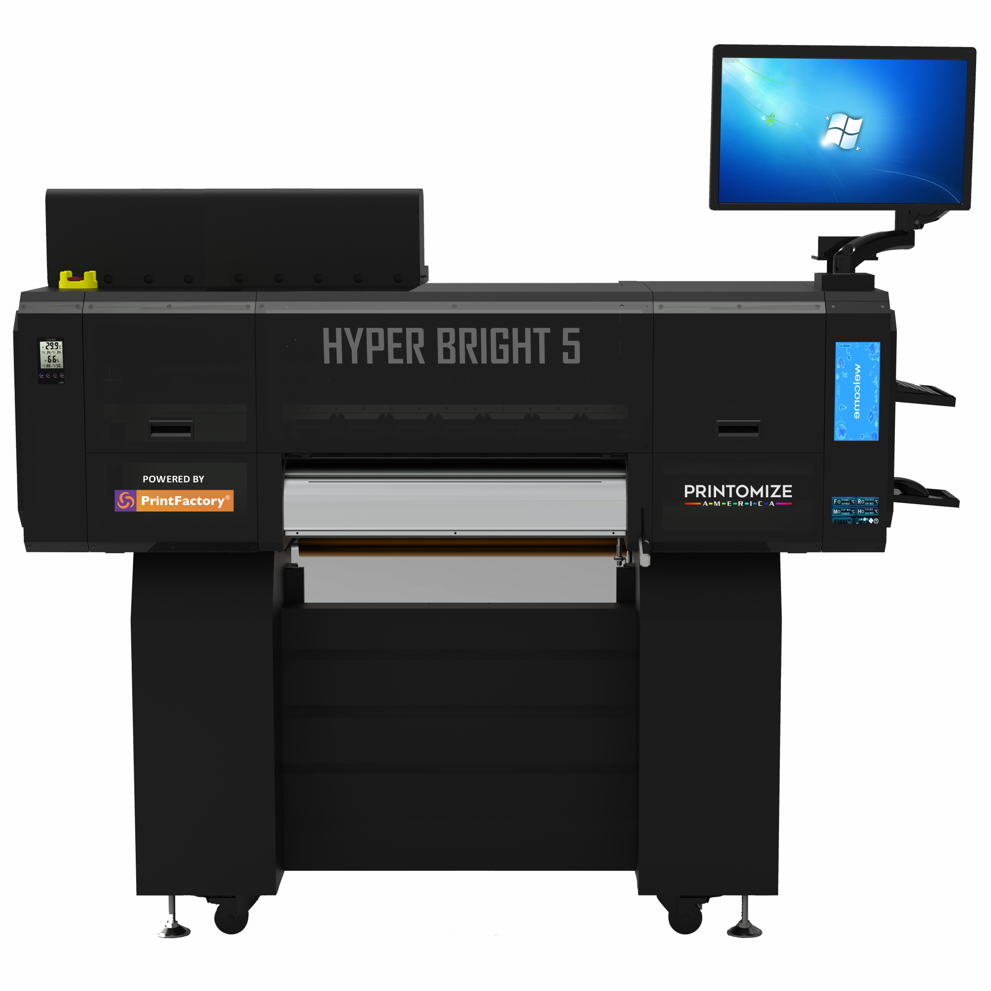 Hyper Bright 5 (9 Color) DTF Printer/Oven by Printomize America, showcasing its advanced design and features for high-quality printing.