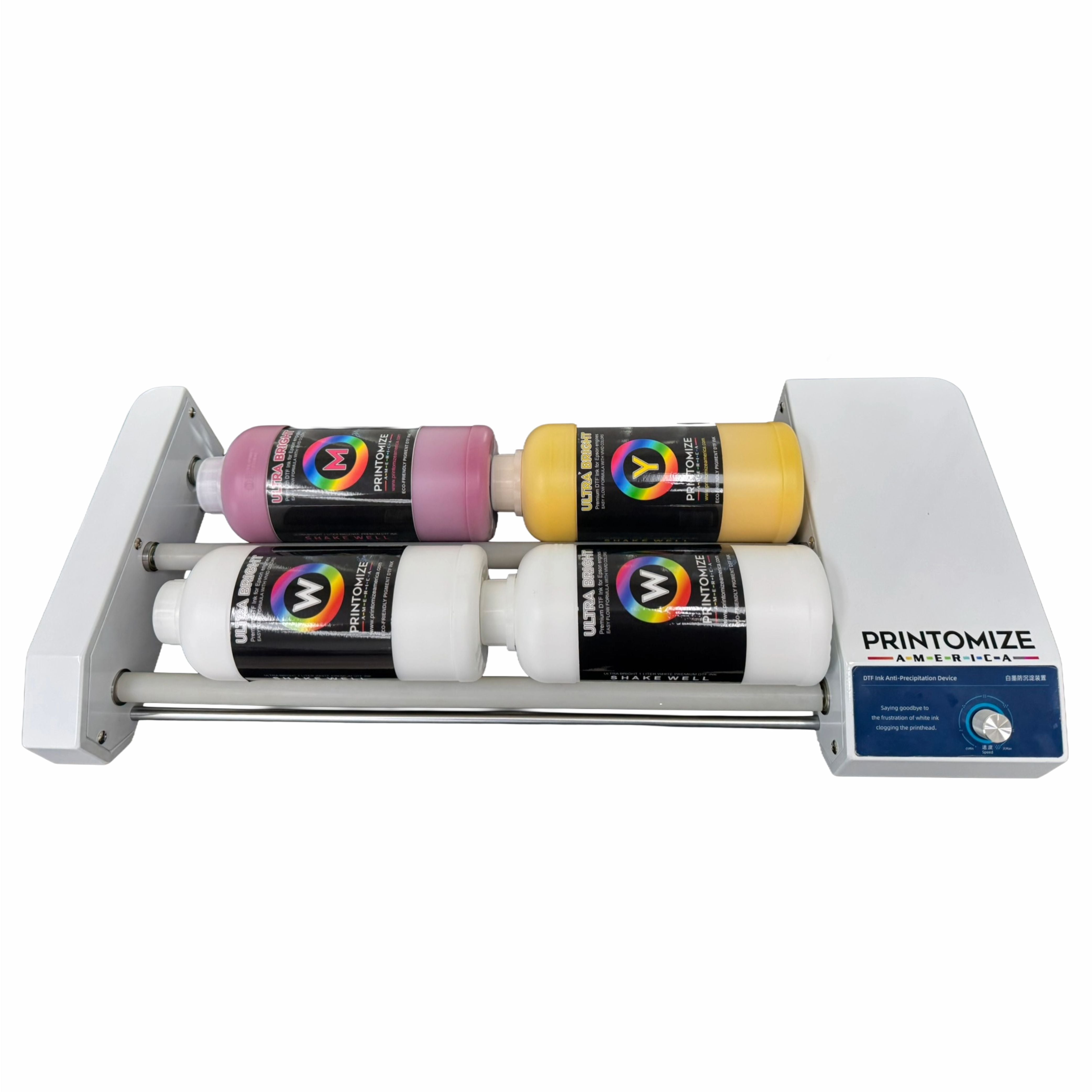 Premium DTF Ink Roller Machine by Printomize America showcasing its ergonomic design for comfortable grip and precision ink distribution.