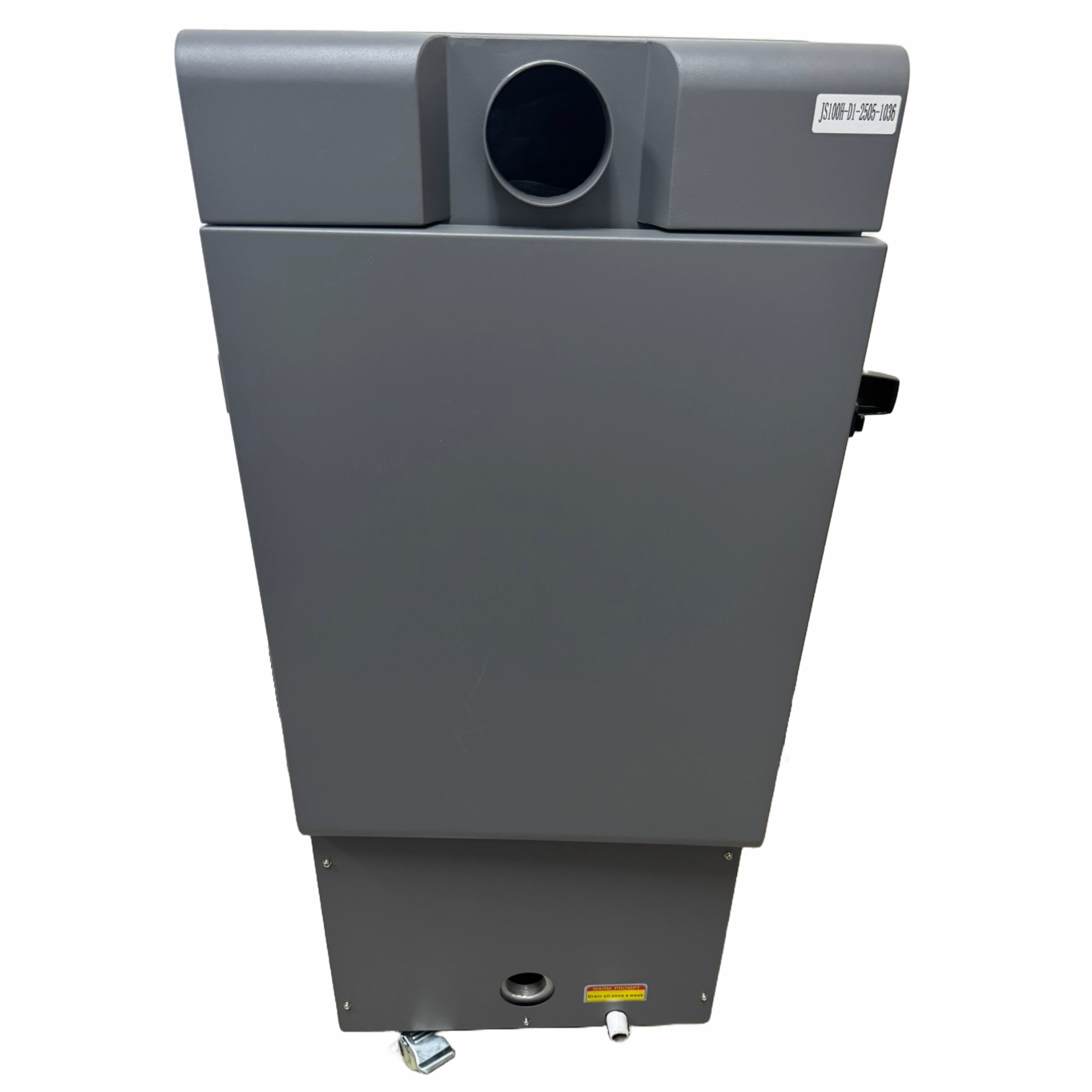 Back view of the Fume Extractor by Printomize America, emphasizing exhaust port and compact design for effective smoke removal.