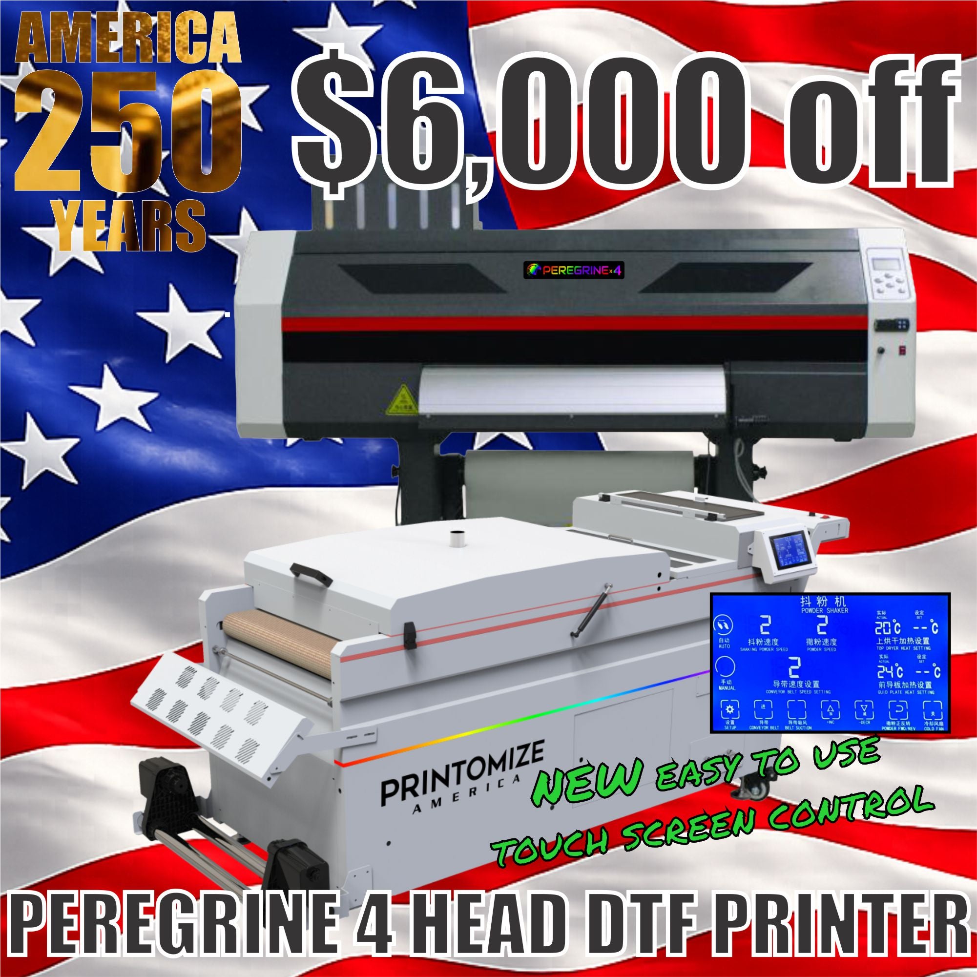 Peregrine 4 Head DTF Printer /Dryer