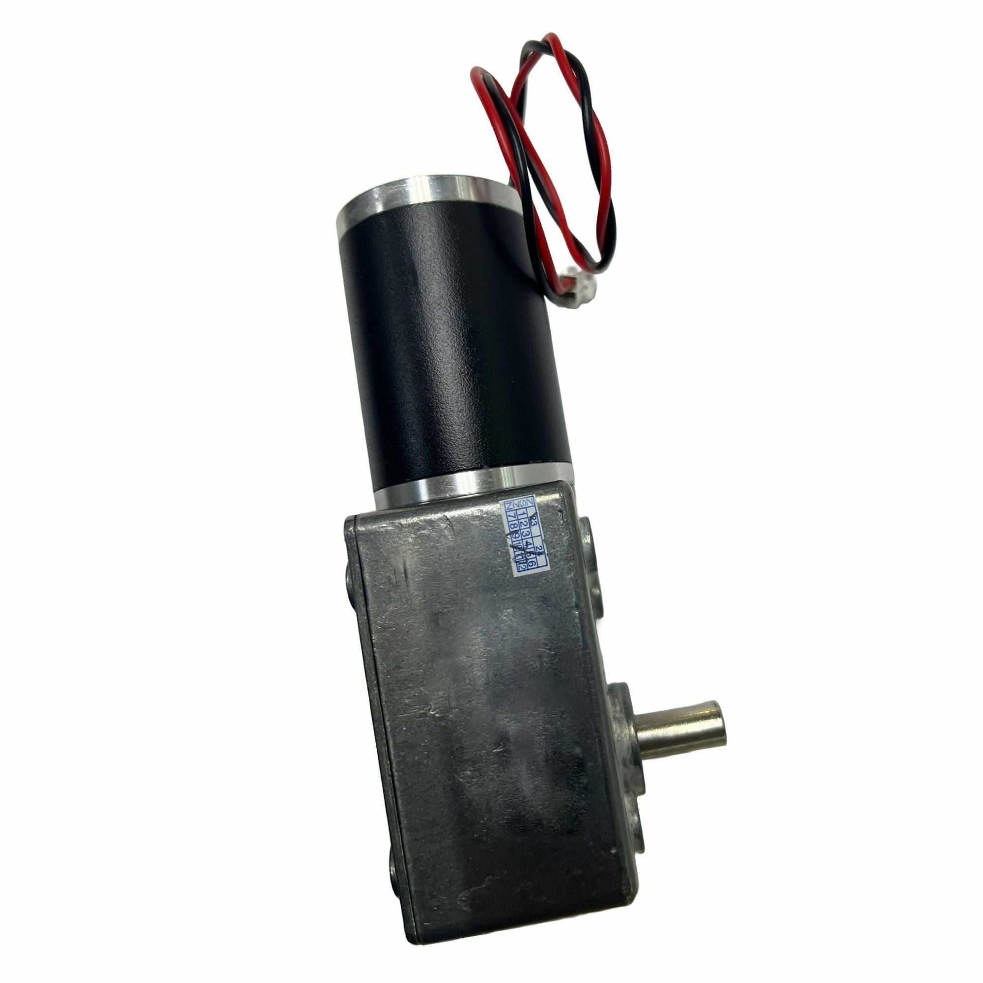 Powder Disperse Motor from Printomize America, showcasing a compact design with a metal casing and electrical wiring.