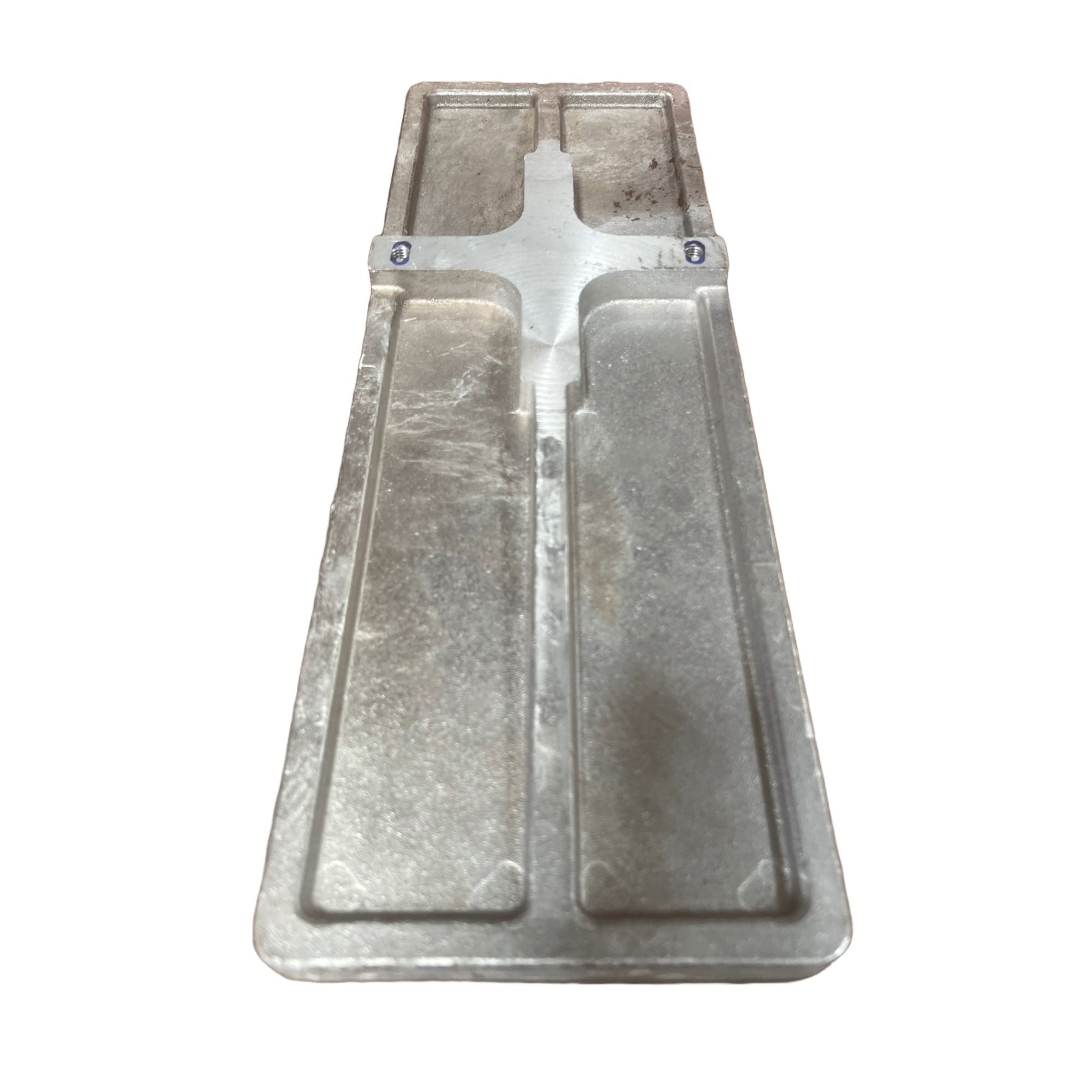 Long Sleeve Platen for the MEM Heat Press - durable metal construction with grooves for optimal heat distribution.