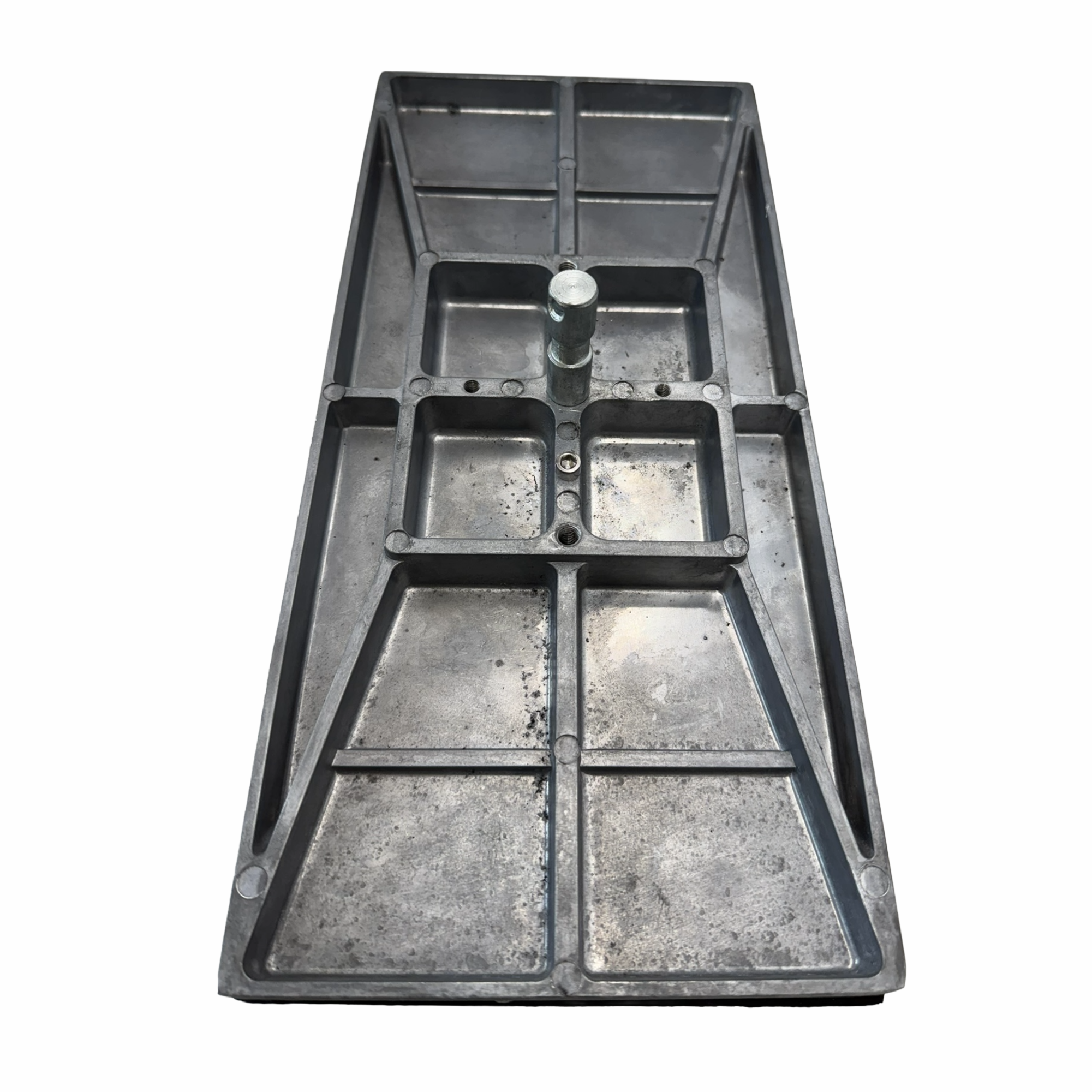 Trousers Platen 18cm x 38cm (7" x 15") by Printomize America, showing a detailed view of the underside with sections for pressing garments.