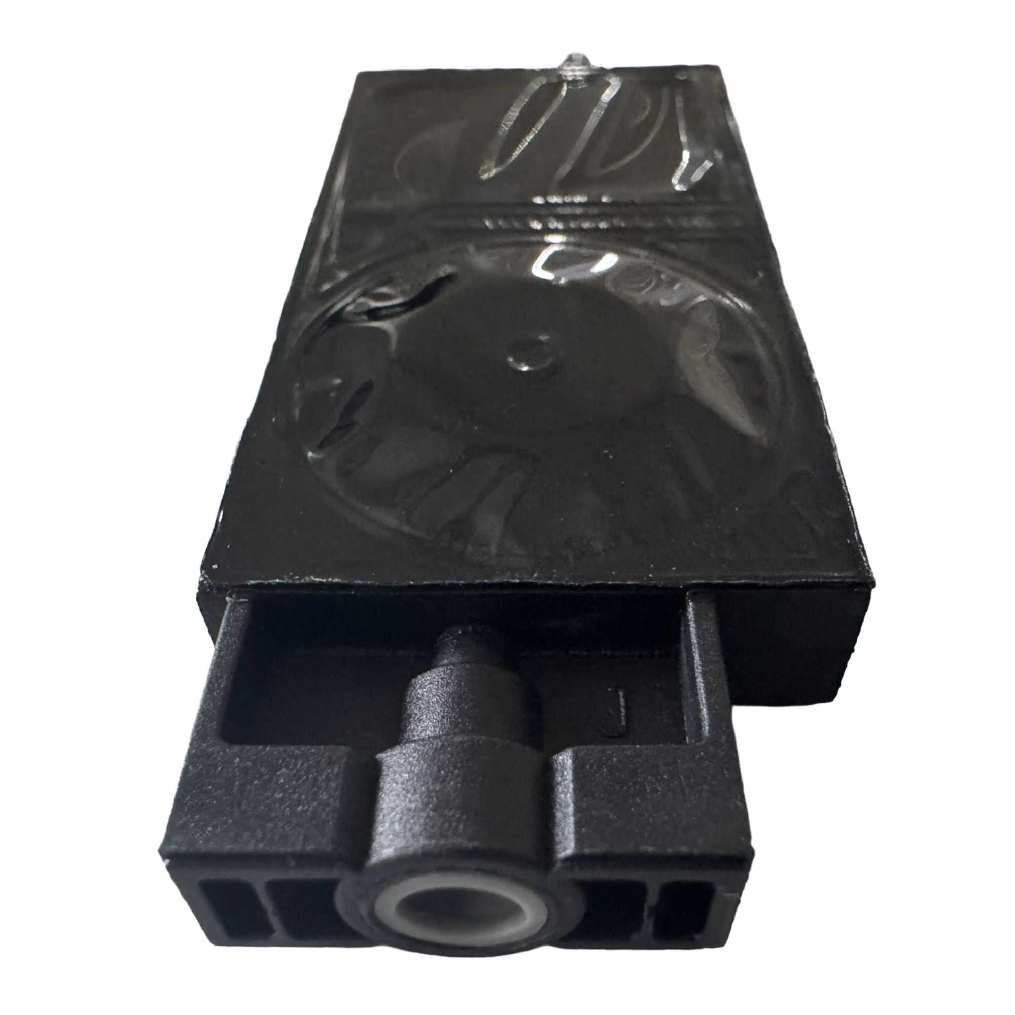 UV Damper by Printomize America, showcasing a top view of the component with a glossy finish and an attached nozzle for optimal functionality.