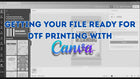 DTF Printing image preparation using Canva for high-quality PNG export at 300 DPI, showcasing step-by-step process.