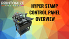 Hyper Stamp 16x20 Heat Press Control Panel Overview featuring the smart touch screen and adjustment features, ideal for mastering the Hyper Stamp 16x20 Heat Press Control Panel.