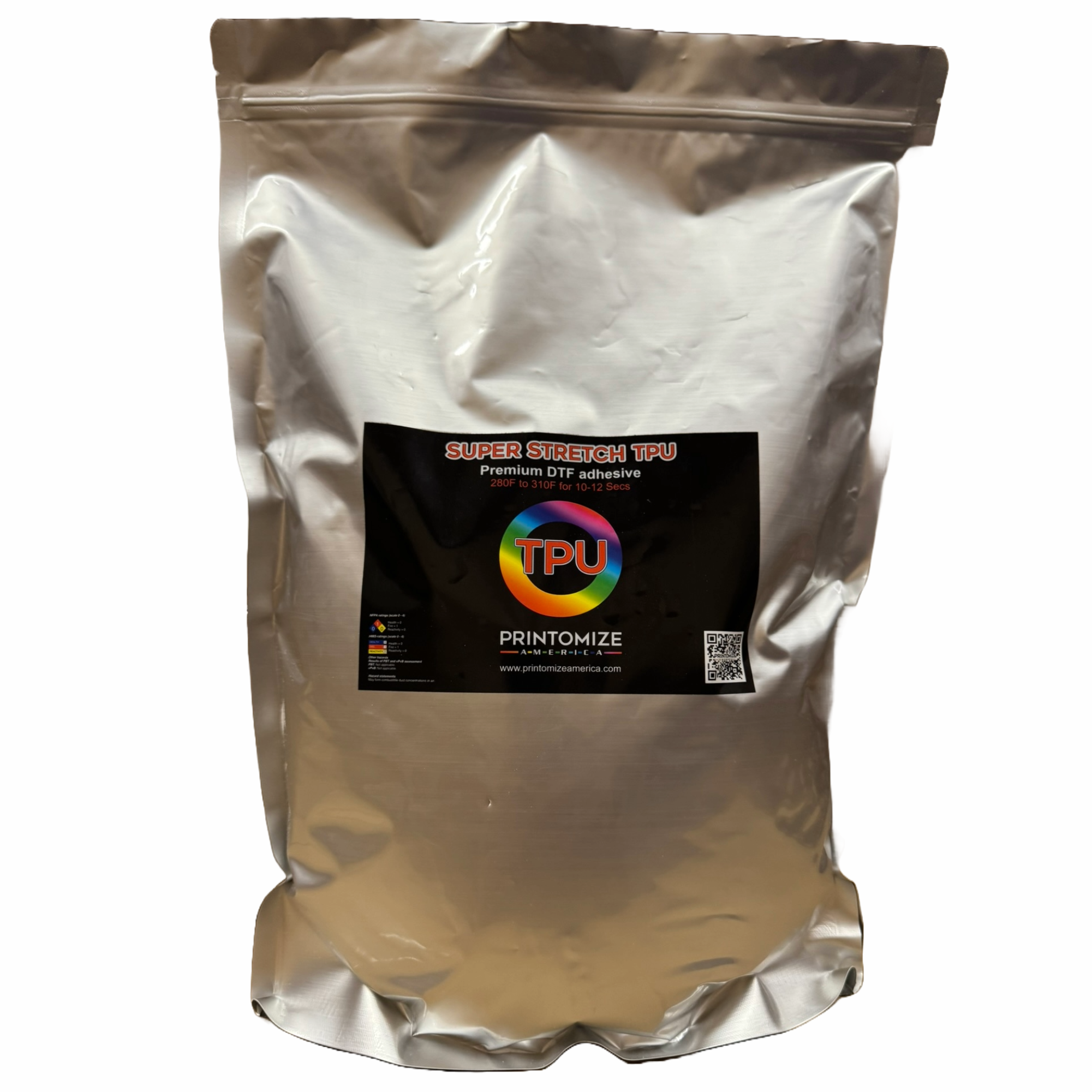 Super Stretch TPU Adhesive Powder from the DTF Powder Adhesives collection, designed for vibrant, long-lasting prints on fabrics.