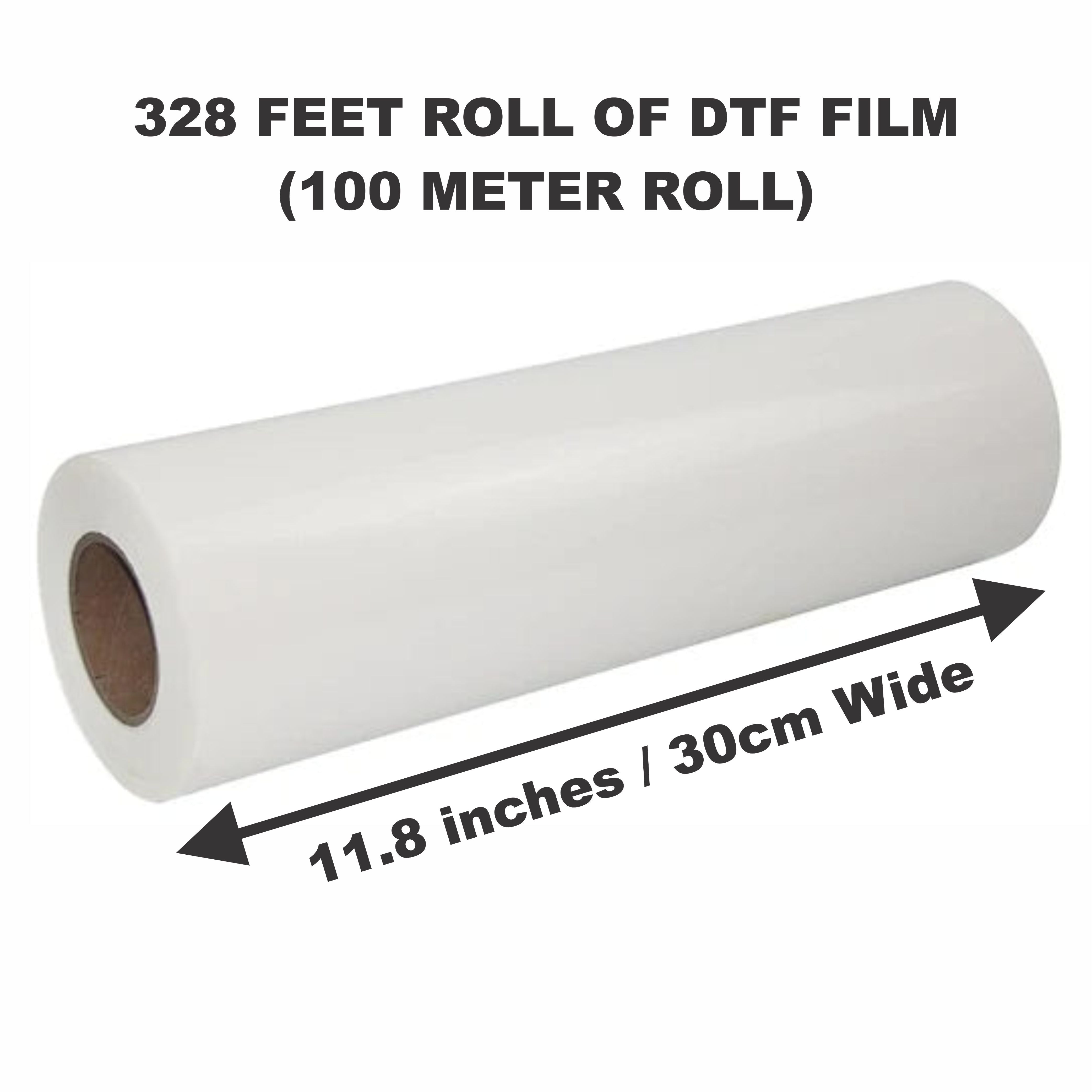 11.8” x 328 Feet Roll Of DTF Film - Double Sided Cold/Warm Peel