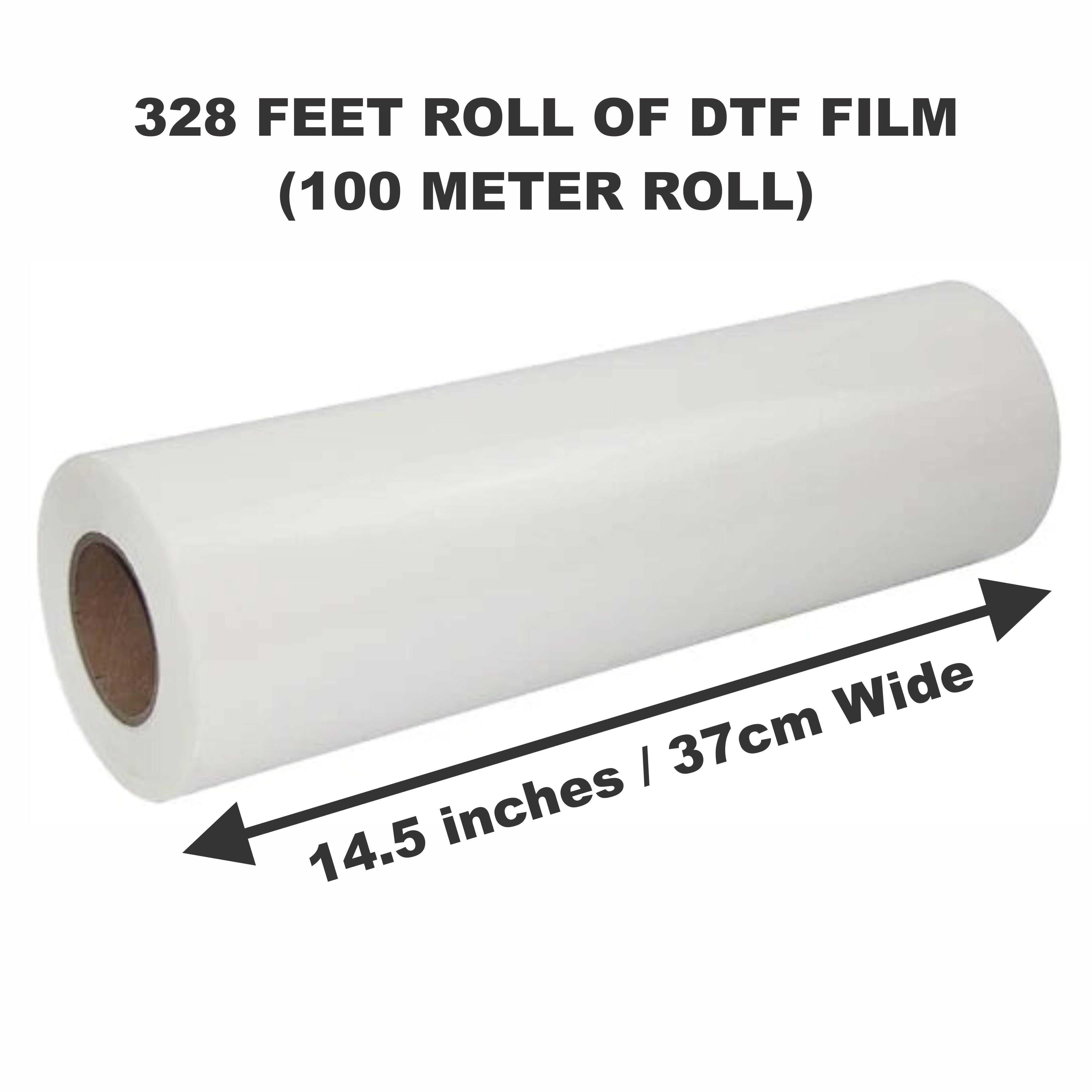 14.5” x 328 Feet Roll Of DTF Film - Double Sided Cold Peel