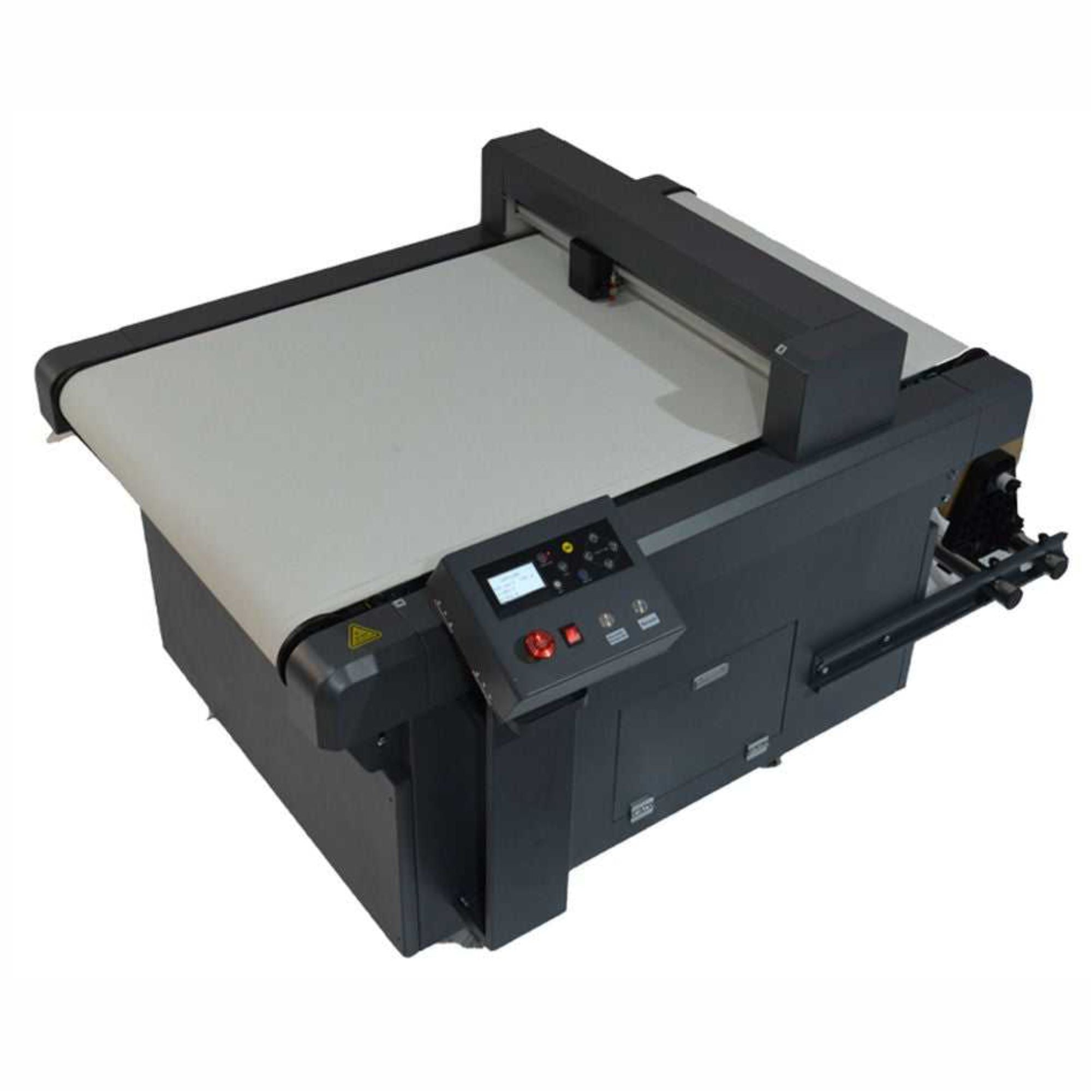 24" x 35" Auto-Fed Flatbed Digital Cutter by Printomize America, designed for precise cutting of DTF printing films.