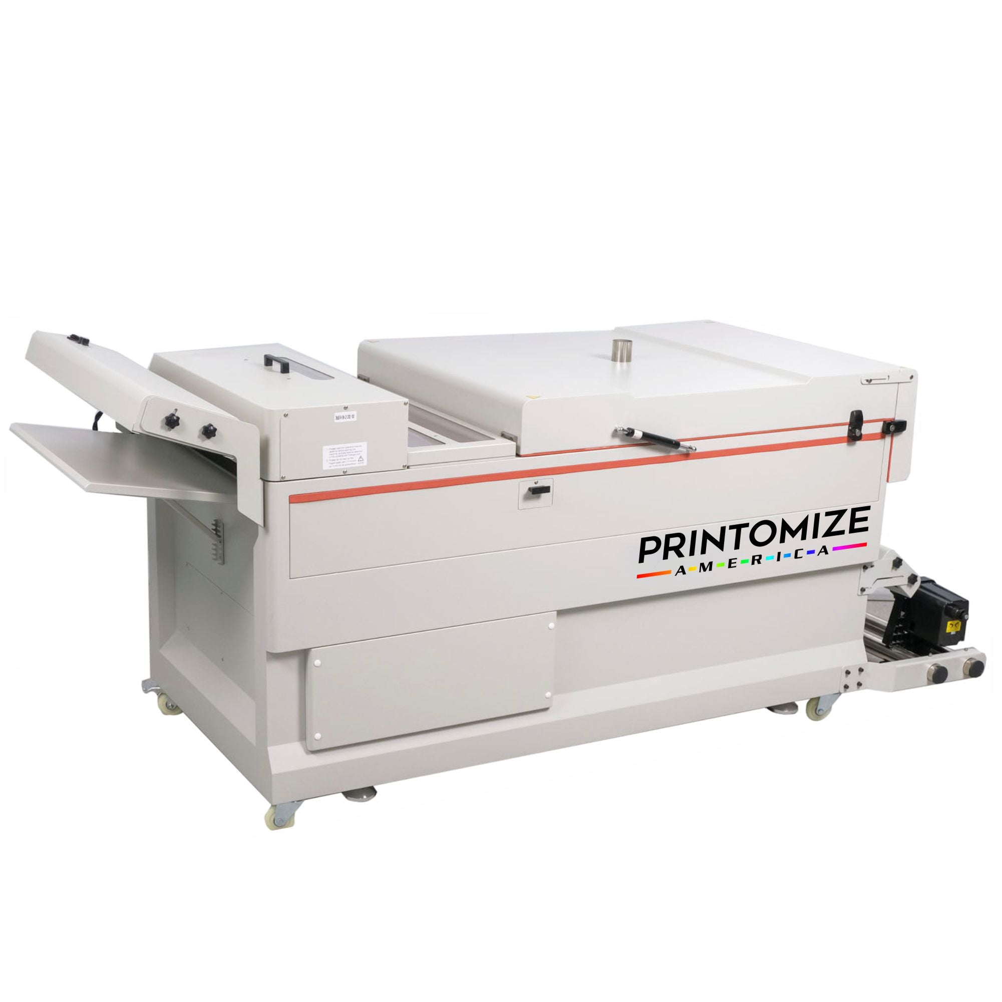 Automatic DTF powder shaker and dryer front view with touchscreen control panel