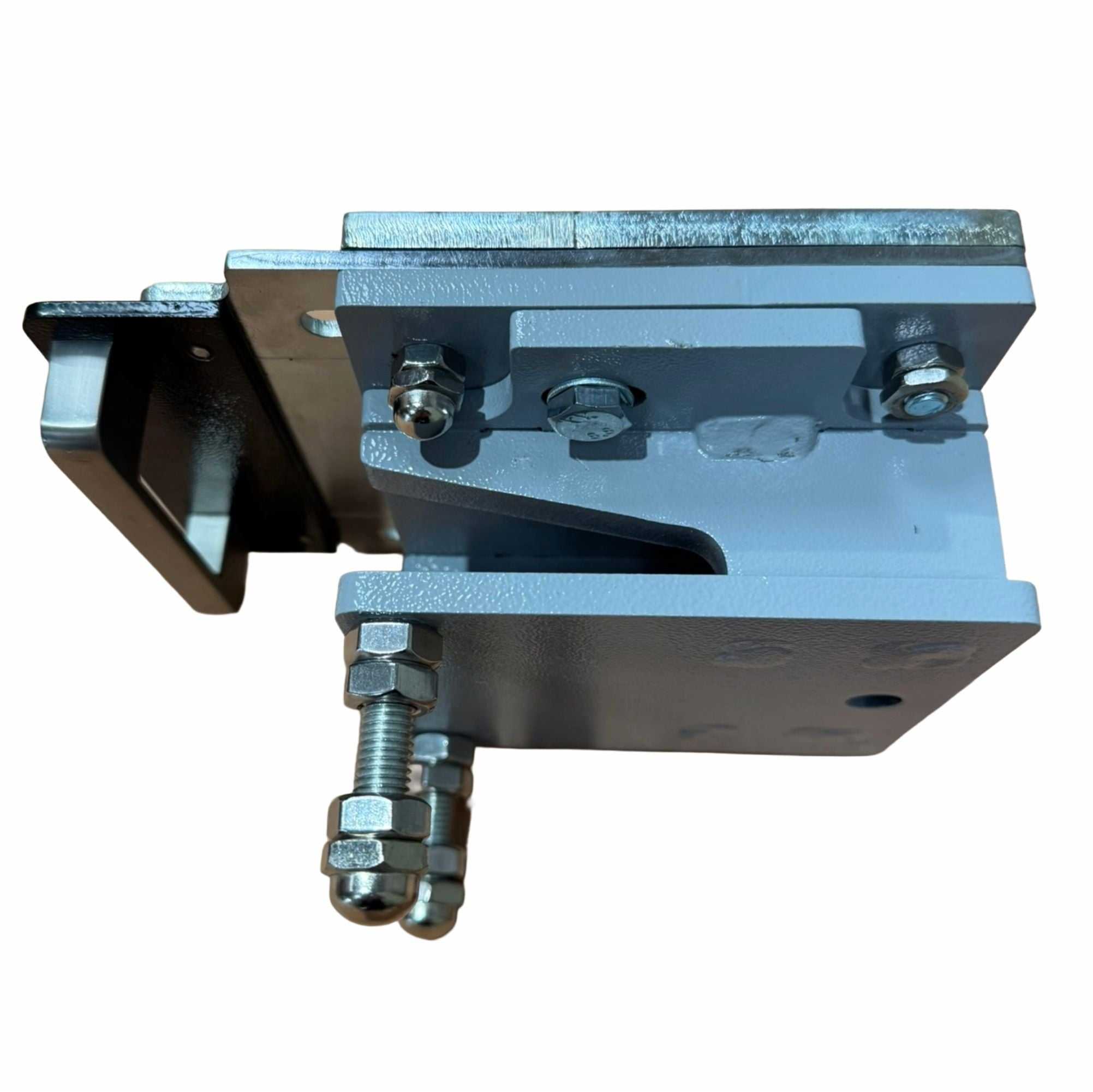 Heat press quick release bracket with bolts