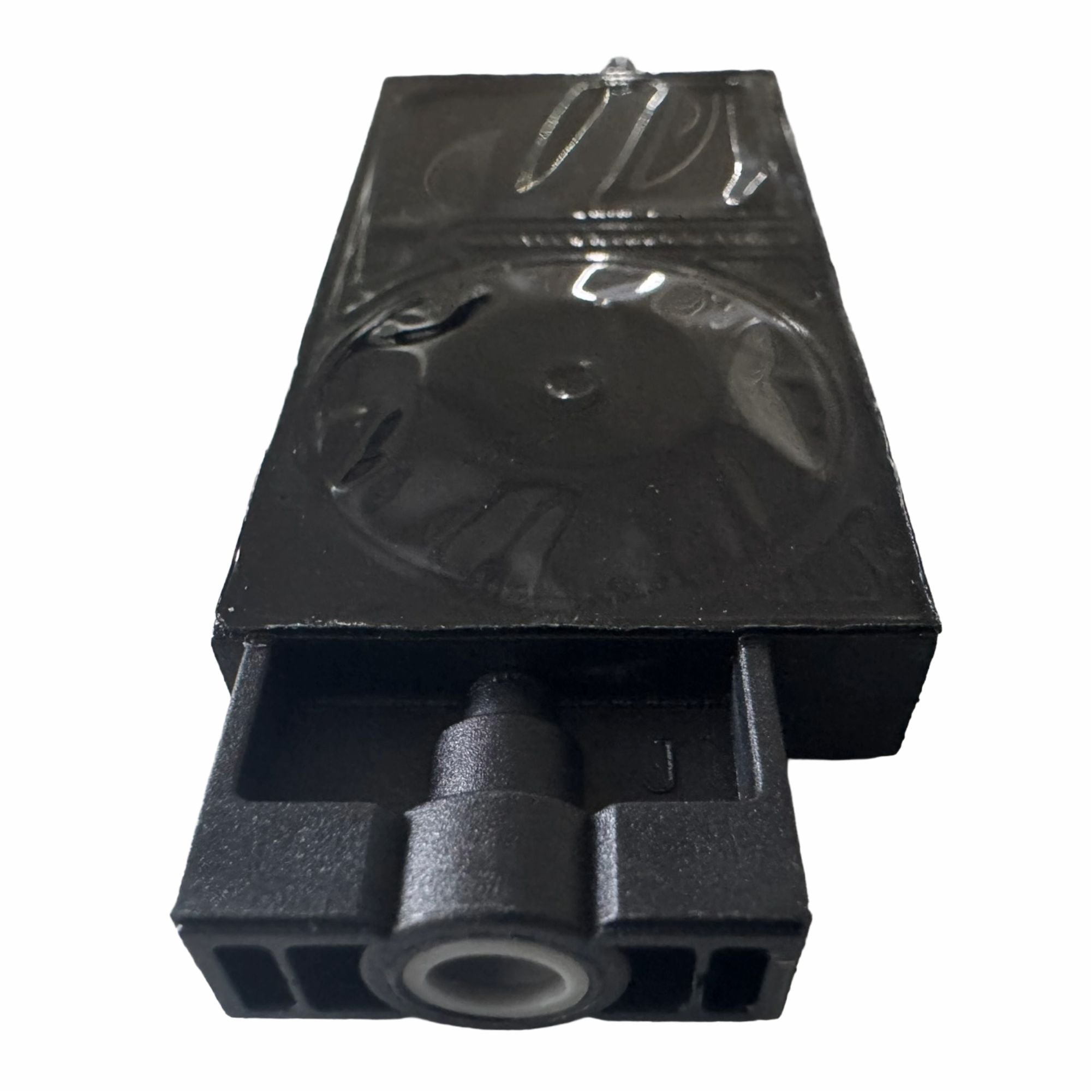 UV Damper by Printomize America, showcasing a top view of the component with a glossy finish and an attached nozzle for optimal functionality.