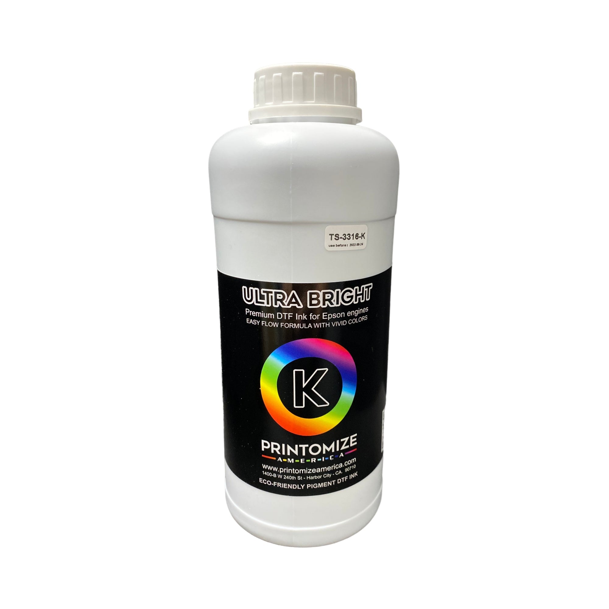 DTF Ultra Bright Ink 1 Ltr. CMYK - Black - DTF INK
